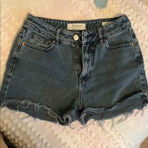 pacsun dark grey wash shorts